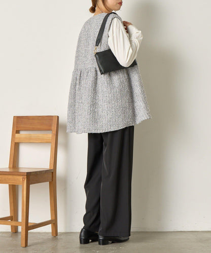 【さわゆい企畫】粗花呢荷葉邊馬甲