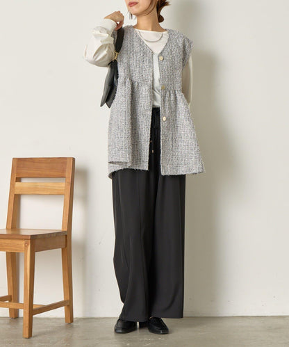 【さわゆい企畫】粗花呢荷葉邊馬甲