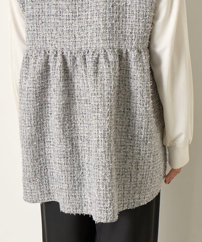 【さわゆい企畫】粗花呢荷葉邊馬甲