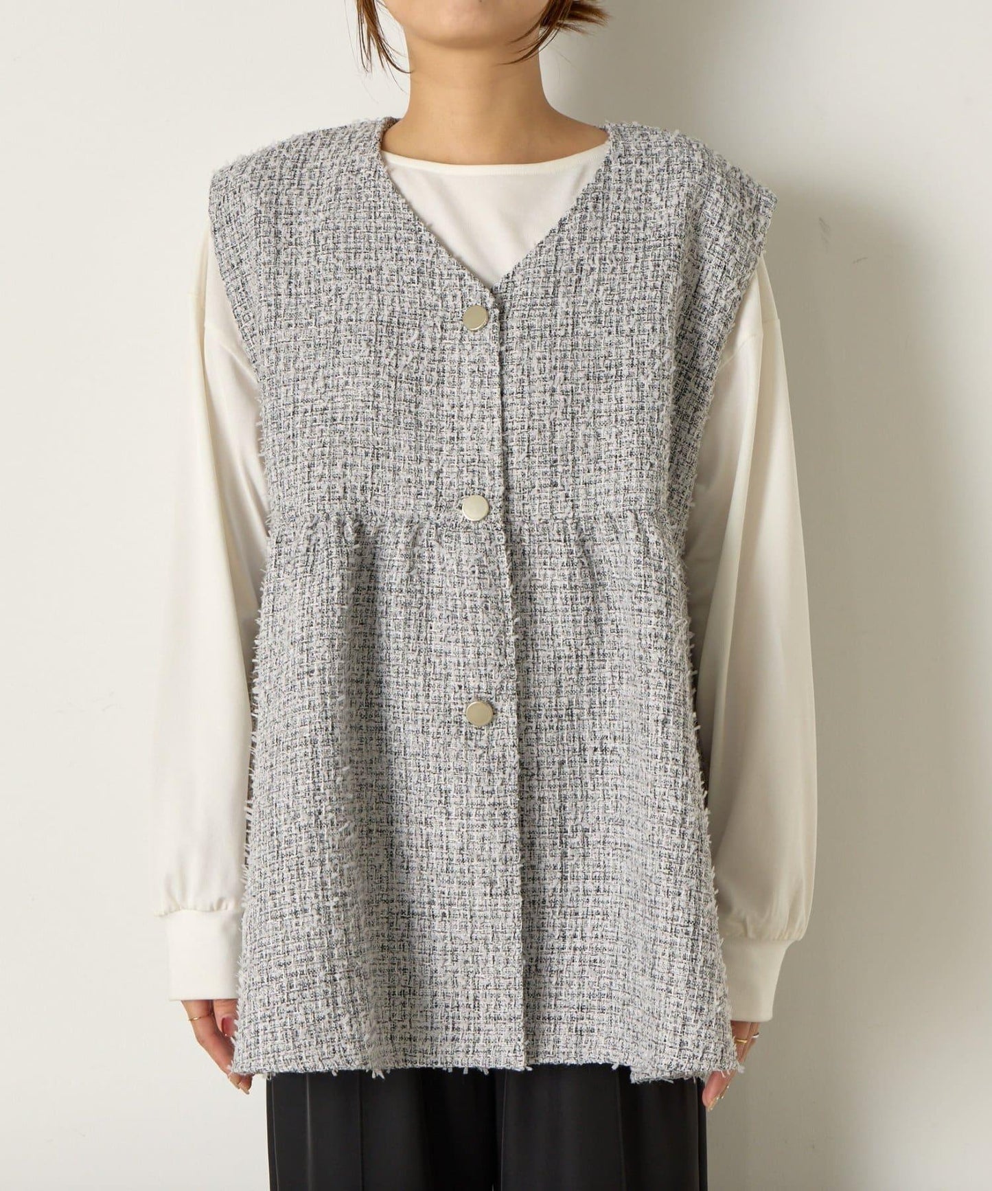 【さわゆい企畫】粗花呢荷葉邊馬甲