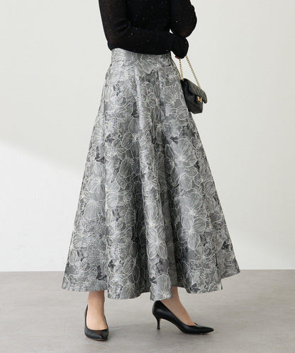 【BonBon Girls精選・最強吸睛半身裙】花卉提花半身裙