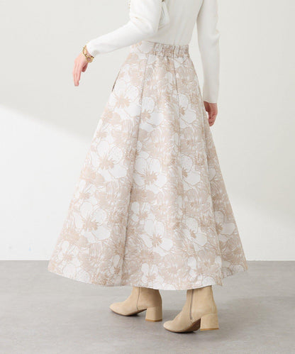 【BonBon Girls精選・最強吸睛半身裙】花卉提花半身裙