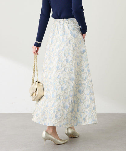 【BonBon Girls精選・最強吸睛半身裙】花卉提花半身裙