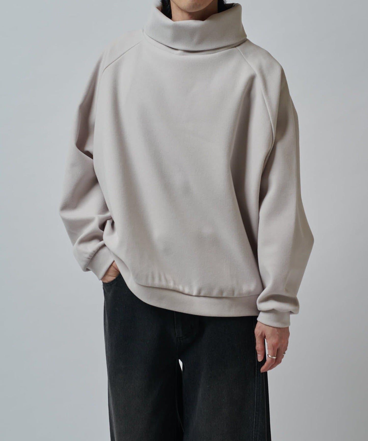 插肩袖高領針織衫