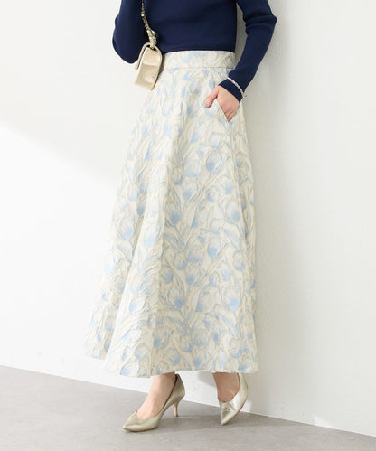 【BonBon Girls精選・最強吸睛半身裙】花卉提花半身裙