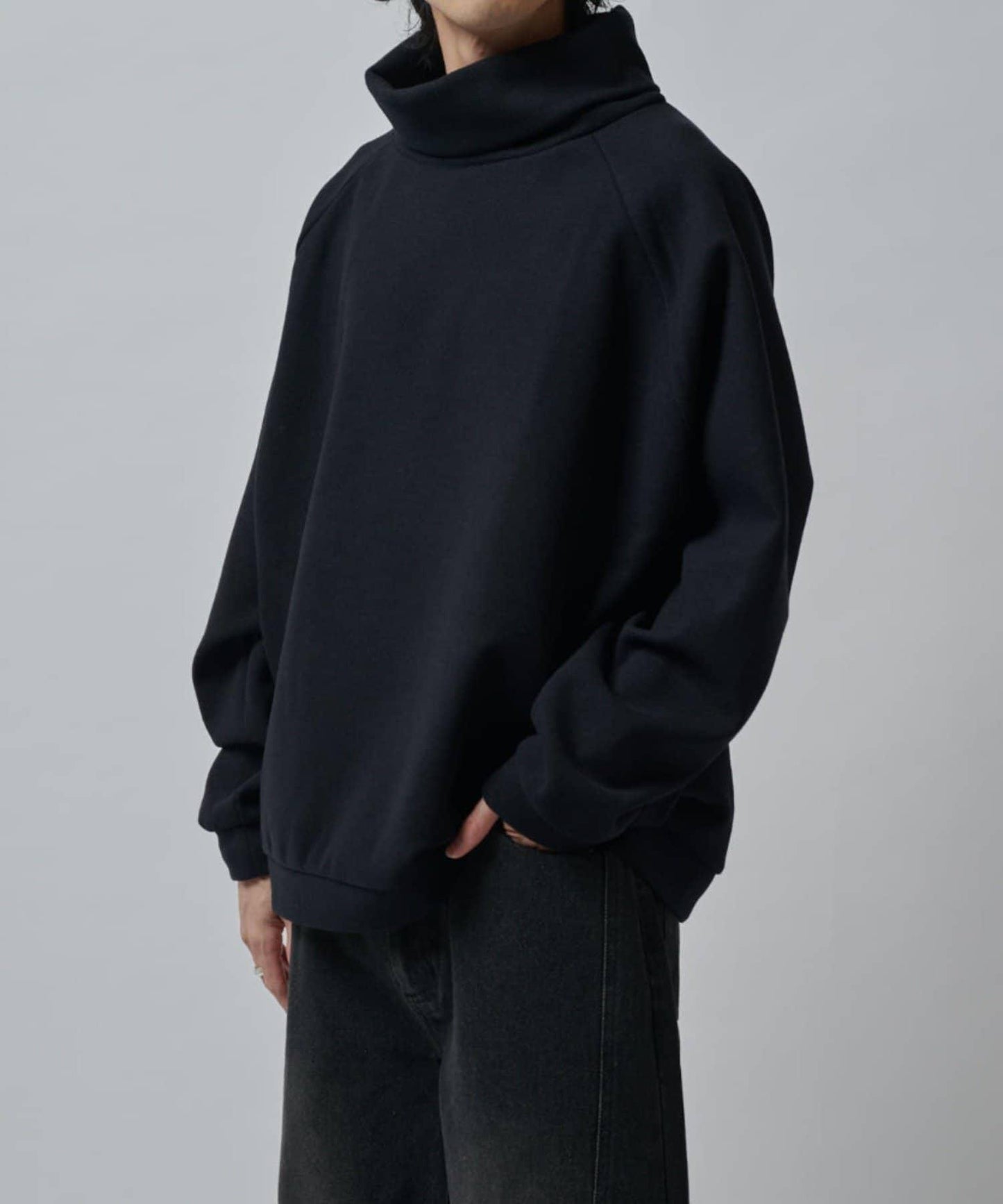 插肩袖高領針織衫