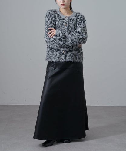 豹紋長毛絨夾克開衫