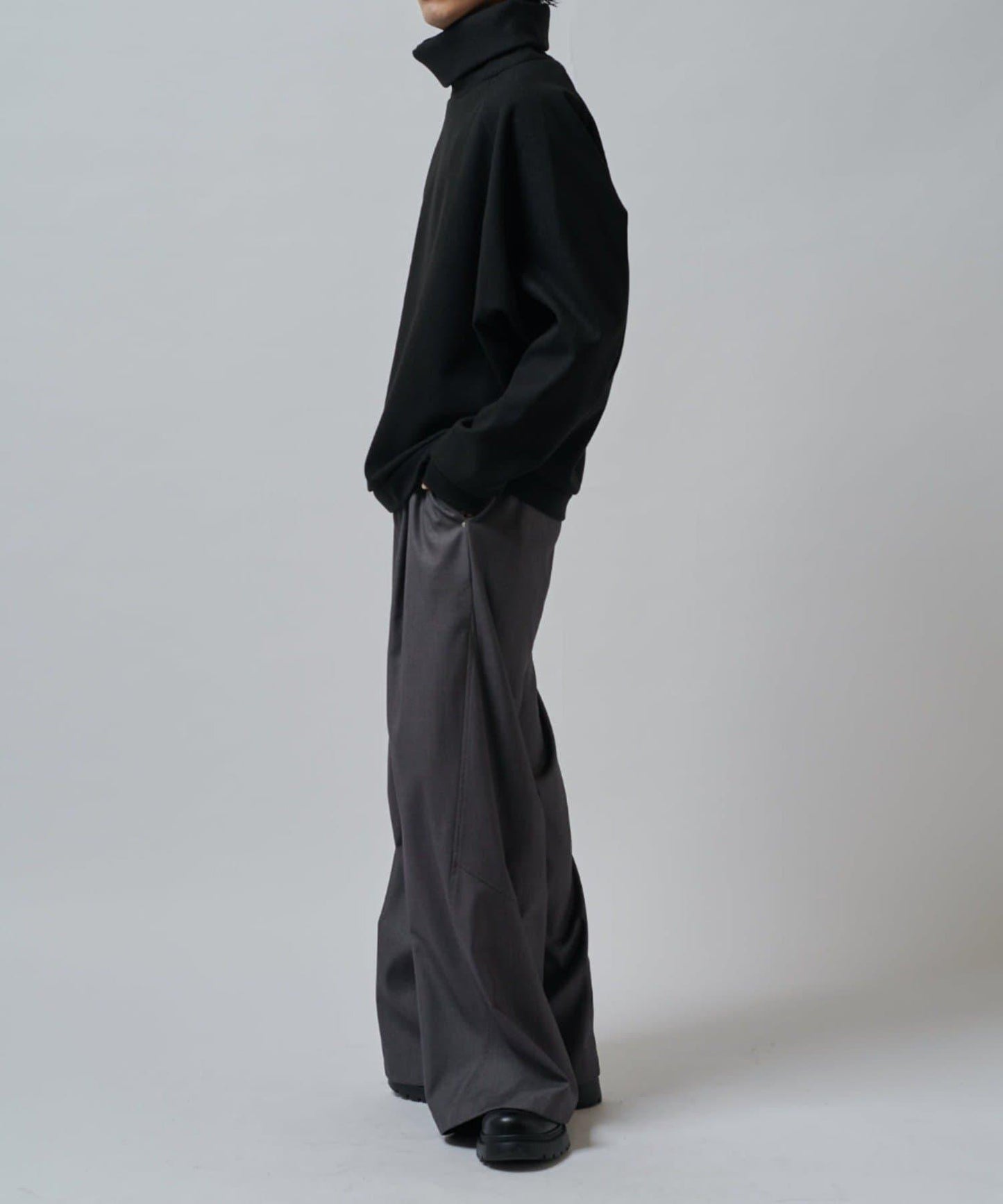 插肩袖高領針織衫