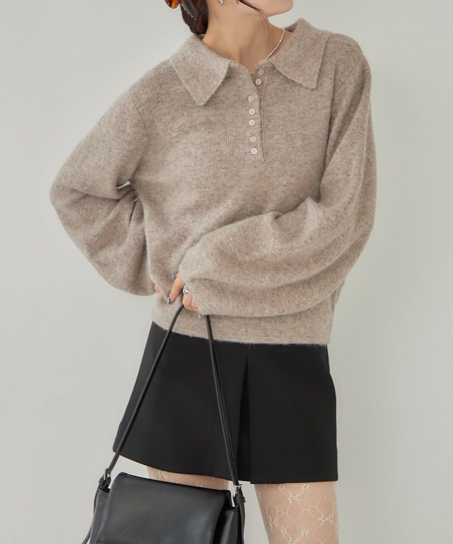 帶領長袖針織衫