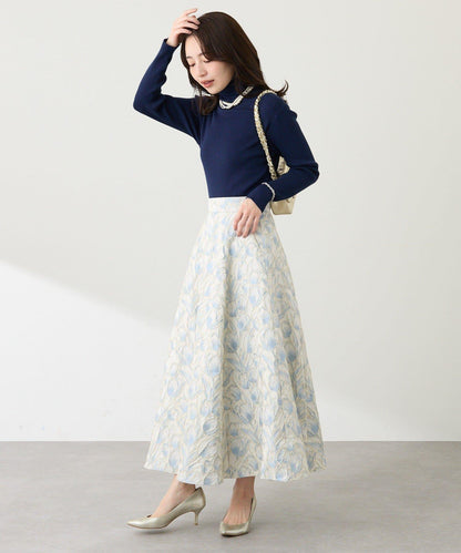 【BonBon Girls精選・最強吸睛半身裙】花卉提花半身裙