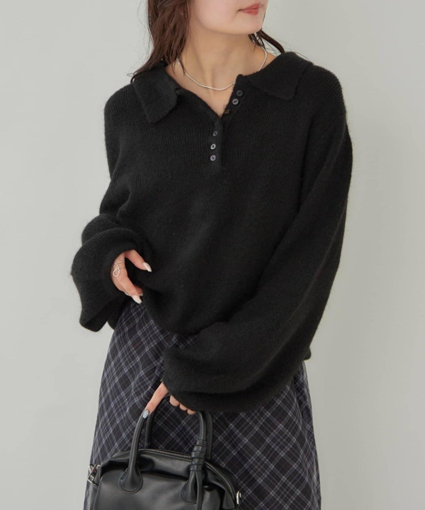 帶領長袖針織衫