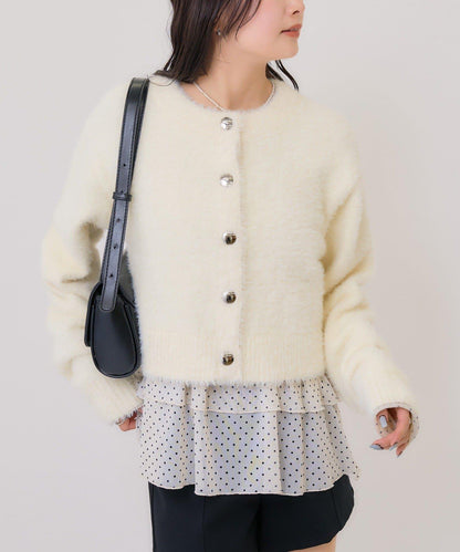 仿貂絨夾克開衫