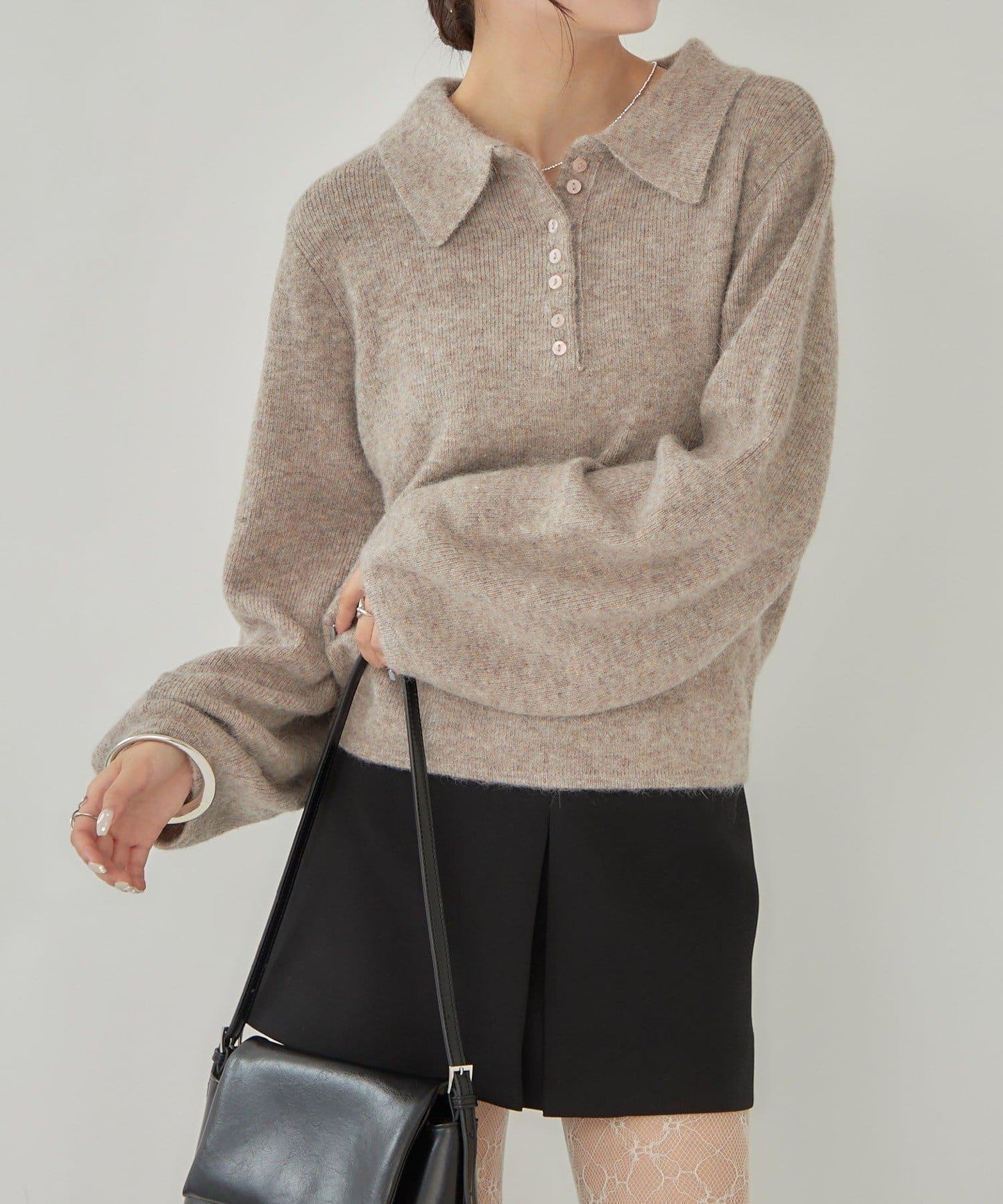 帶領長袖針織衫