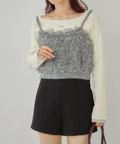 2WAY針織吊帶背心