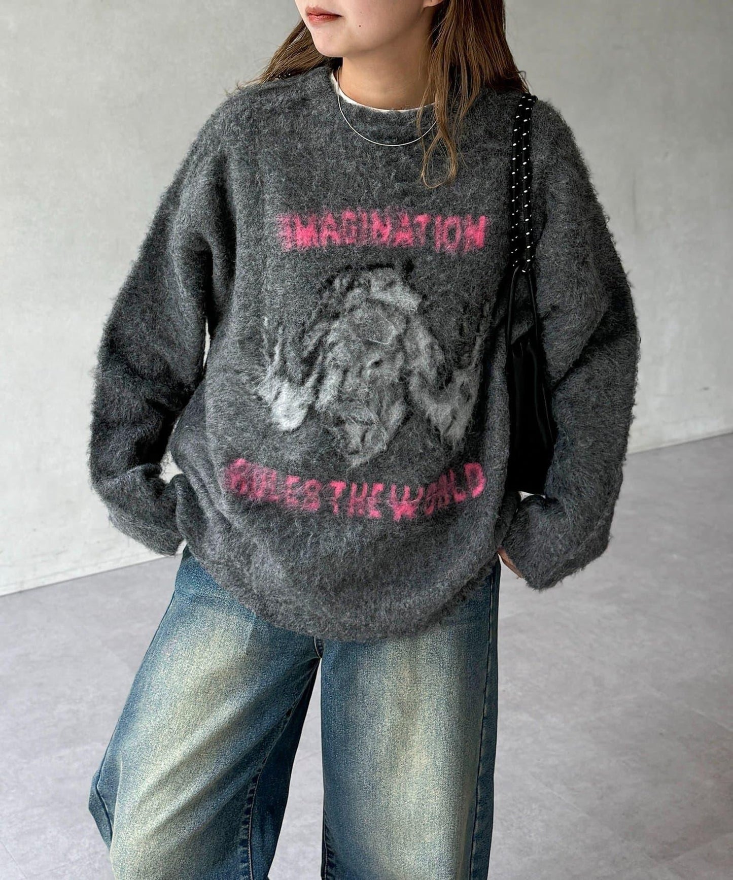 偉人仿馬海毛針織衫