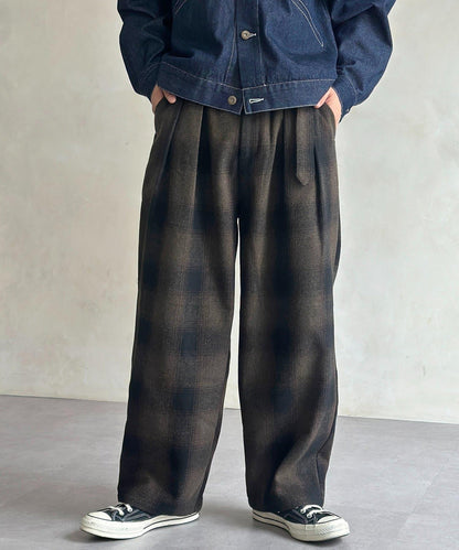 仿羊毛繫帶休閒褲