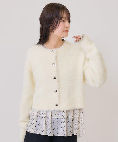 仿貂絨夾克開衫