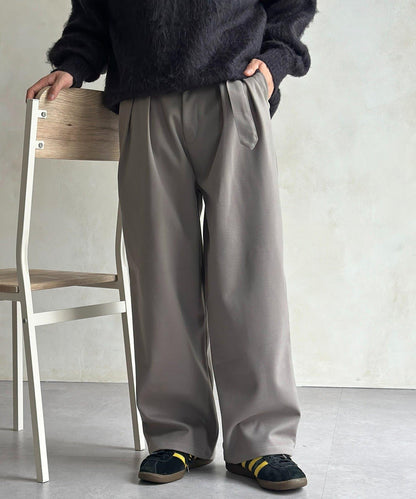 仿羊毛繫帶休閒褲