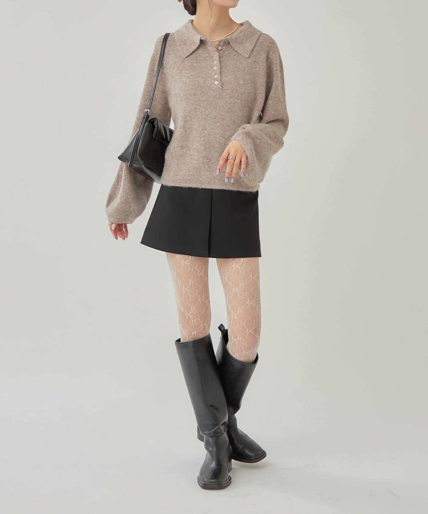 帶領長袖針織衫