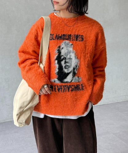 偉人仿馬海毛針織衫