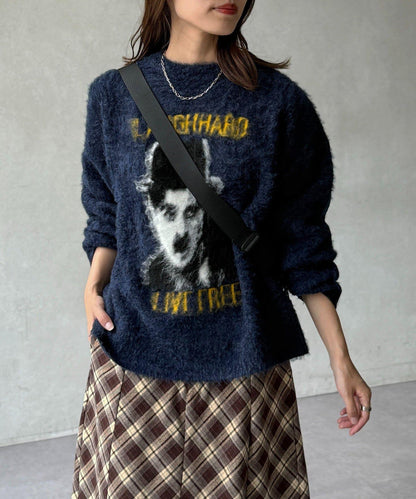 偉人仿馬海毛針織衫