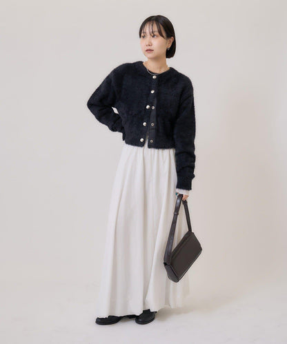 仿貂絨夾克開衫