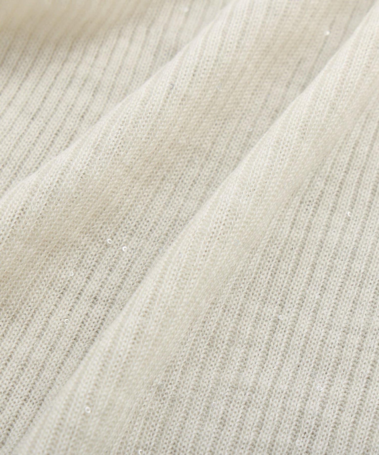 透視亮片高領羅紋針織衫