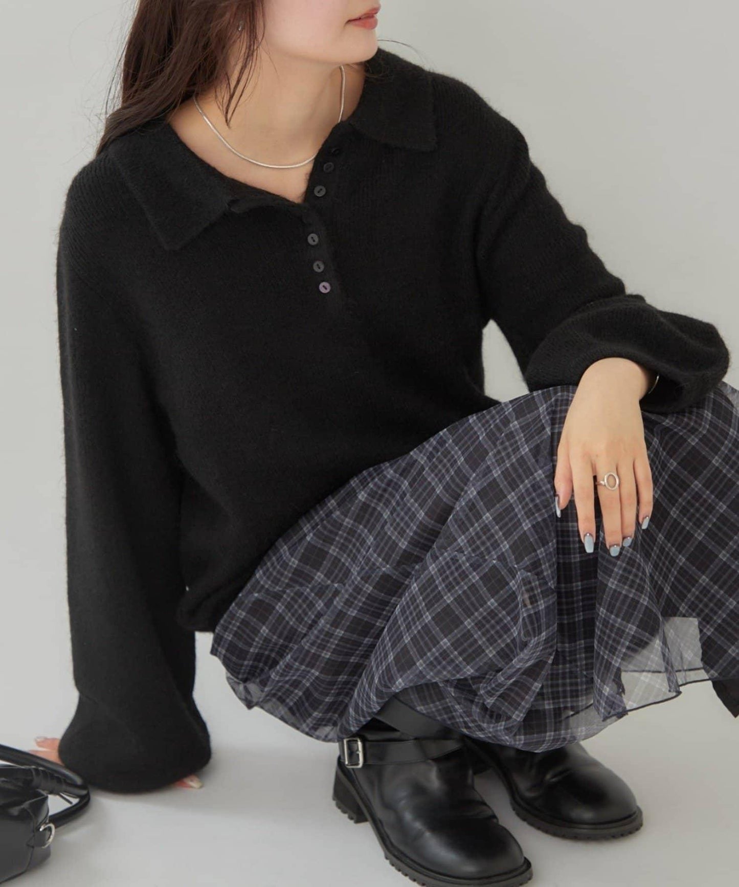 帶領長袖針織衫