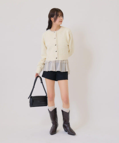 仿貂絨夾克開衫