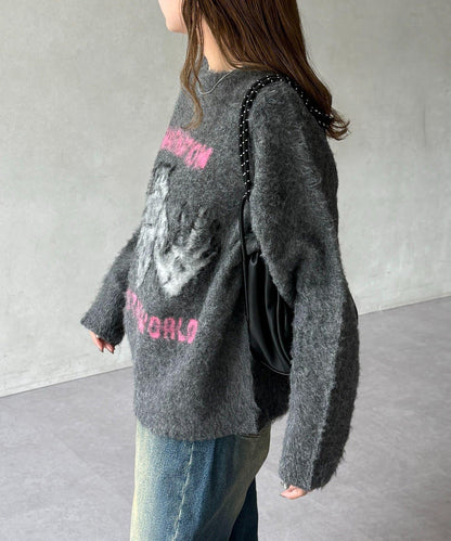 偉人仿馬海毛針織衫