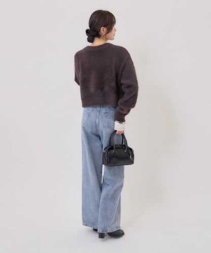 仿貂絨夾克開衫