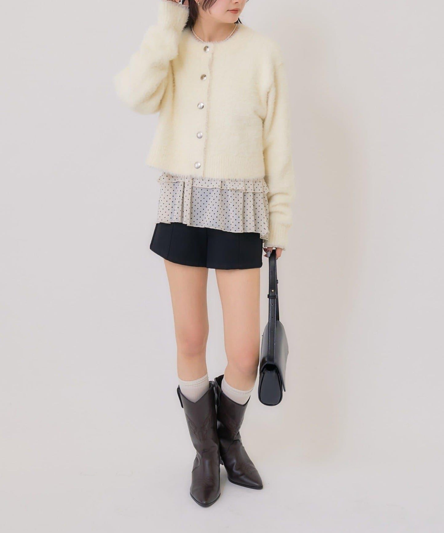 仿貂絨夾克開衫