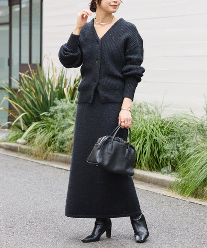 【可搭配套裝】圈圈紗線修身半身裙/預計12月上旬發貨