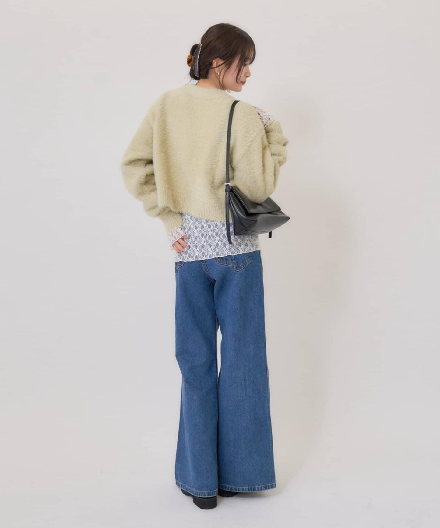 仿貂絨夾克開衫