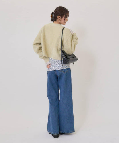 仿貂絨夾克開衫