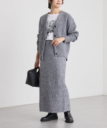 【可搭配套裝】圈圈紗線修身半身裙/預計12月上旬發貨