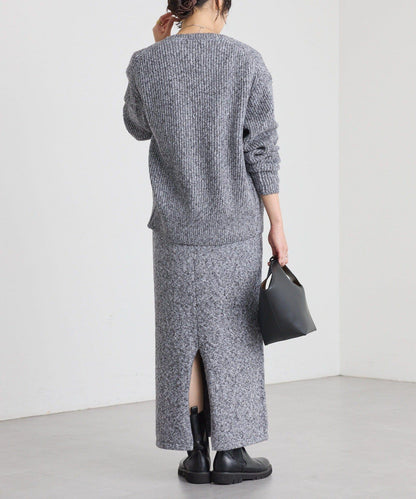 【可搭配套裝】圈圈紗線修身半身裙/預計12月上旬發貨