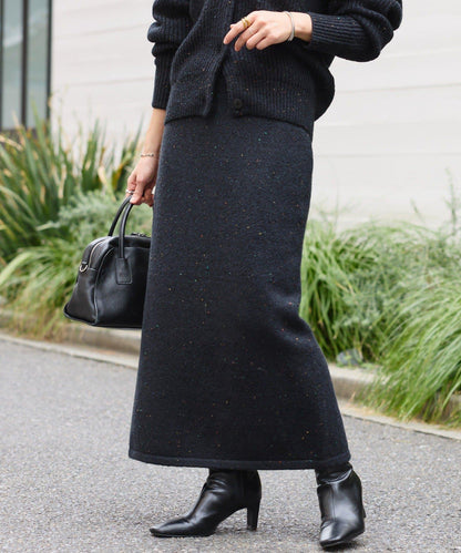 【可搭配套裝】圈圈紗線修身半身裙/預計12月上旬發貨