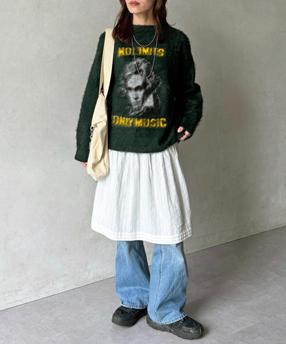 偉人仿馬海毛針織衫