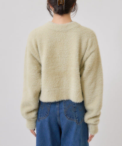 仿貂絨夾克開衫