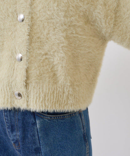 仿貂絨夾克開衫