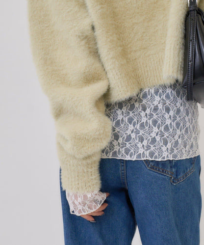 仿貂絨夾克開衫