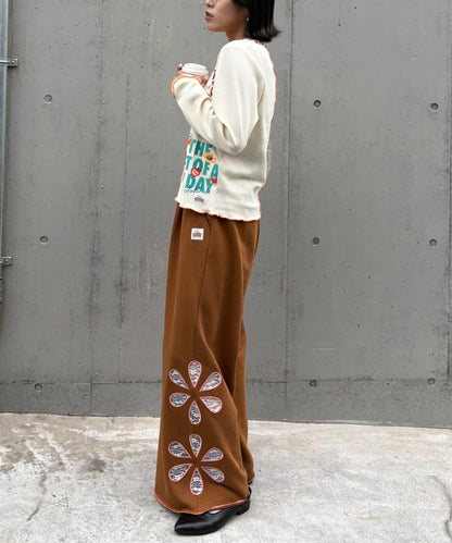 H.S花卉剪裁寬鬆衛褲