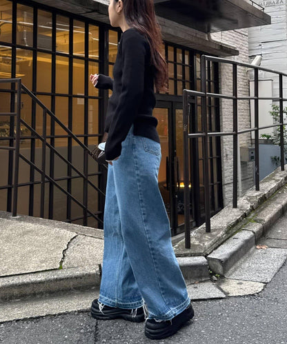 亨利領拼色防起球針織衫