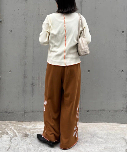 H.S花卉剪裁寬鬆衛褲