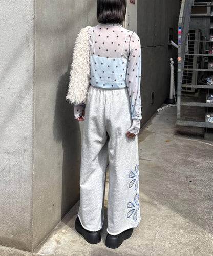 H.S花卉剪裁寬鬆衛褲