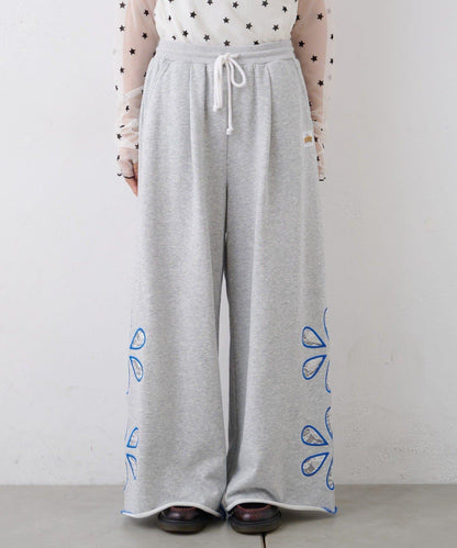 H.S花卉剪裁寬鬆衛褲