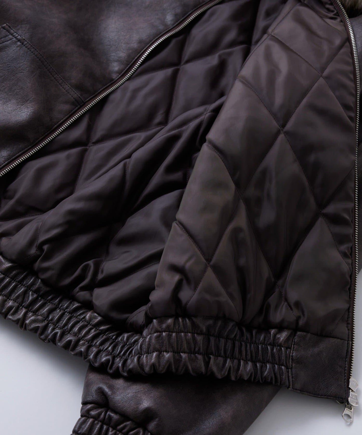 復古風格皮革毛絨連帽夾克