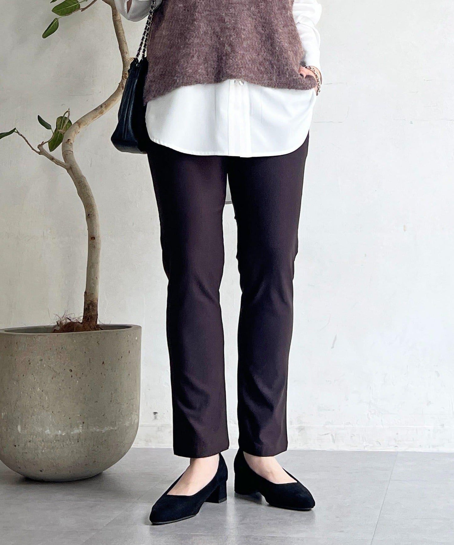 【S/M尺碼可選】磨毛彈力錐形褲