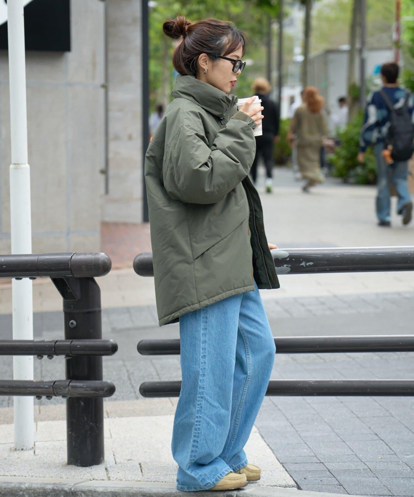 【Franklin Climbing】短款拼色怪獸連帽衛衣